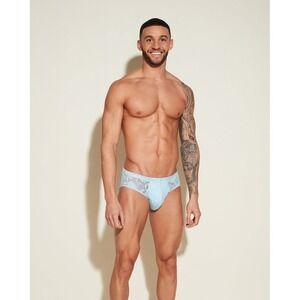 Cosabella Never Say Never Comfort Micro Lace Brief Aasmani Blue  size XL